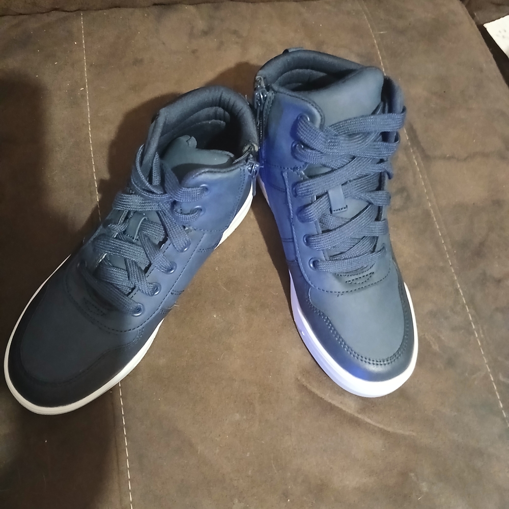 Cat & Jack Blue Athletic Shoes Canvas Lace-Up